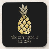 Personalisierte Ananas Getränkeuntersetzer (Vorderseite)