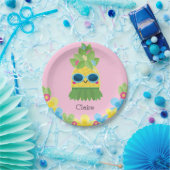 Personalisierte Ananas Girls Frau Onederful First Pappteller (Party)