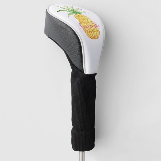 Personalisierte Ananas Golf Headcover (angewinkelt)