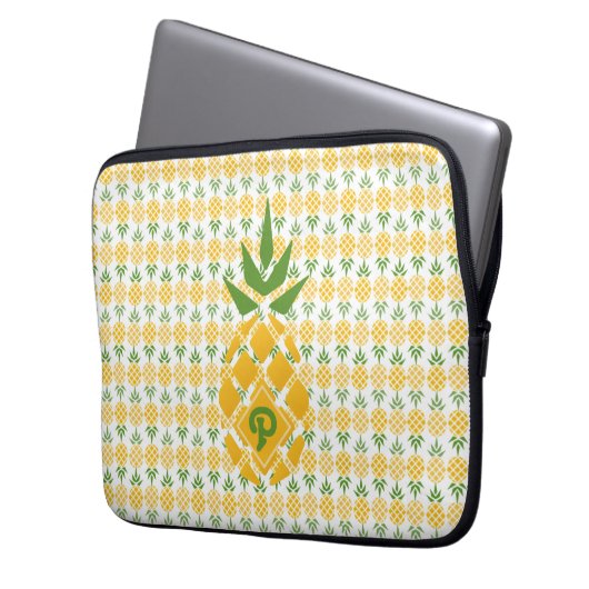Personalisierte Ananas Laptopschutzhülle (Vorderseite Links)