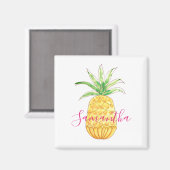 Personalisierte Ananas Magnet (Vorderseite/Rückseite)