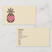 Personalisierte Ananas mit Schokolade und rosa Her Visitenkarte (Vorne/Hinten)