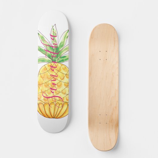 Personalisierte Ananas Skateboard (Vorderseite)