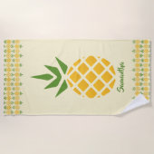 Personalisierte Ananas Strandtuch (Vorderseite)