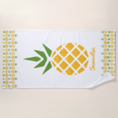 Personalisierte Ananas Strandtuch (Vorderseite)