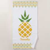 Personalisierte Ananas Strandtuch (Vorderseite)