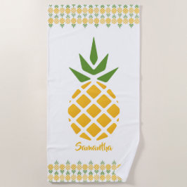 Personalisierte Ananas Strandtuch