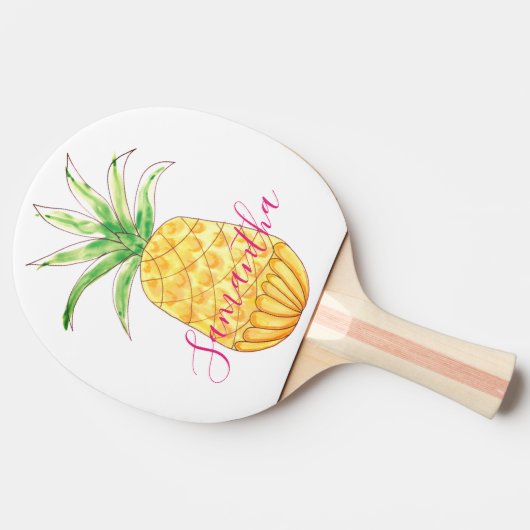 Personalisierte Ananas Tischtennis Schläger (Seitenansicht)