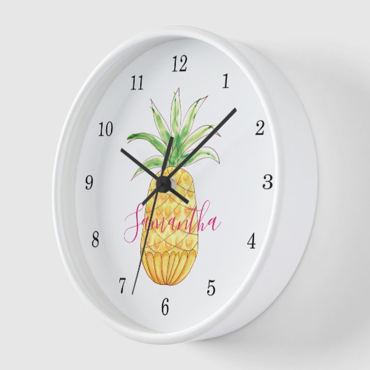Personalisierte Ananas Uhr (Winkel)
