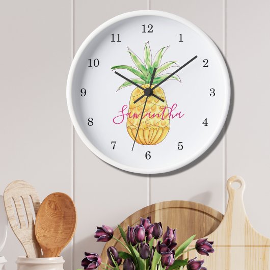 Personalisierte Ananas Uhr