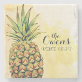 Personalisierte Ananas-Unterlagen Steinuntersetzer (Vorderseite)