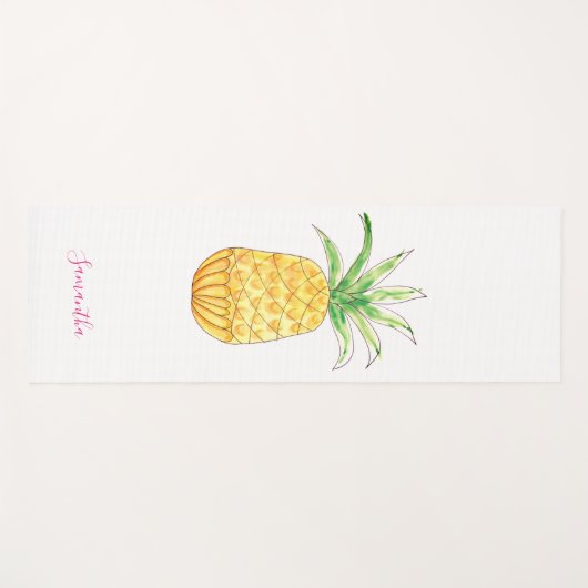 Personalisierte Ananas Yogamatte (Vorderseite (Horizontal))