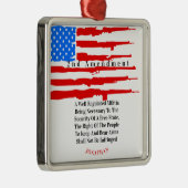Personalisierte Änderung der US-amerikanischen Fla Ornament Aus Metall (Rechts)