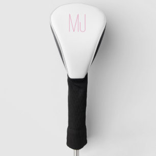Personalisierte Anfänge mit heißrosa Anfängen Mono Golf Headcover