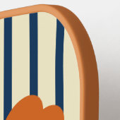 Personalisierte anfängliche Blumenstreifen Multico Pickleball Schläger (Linke Seite)