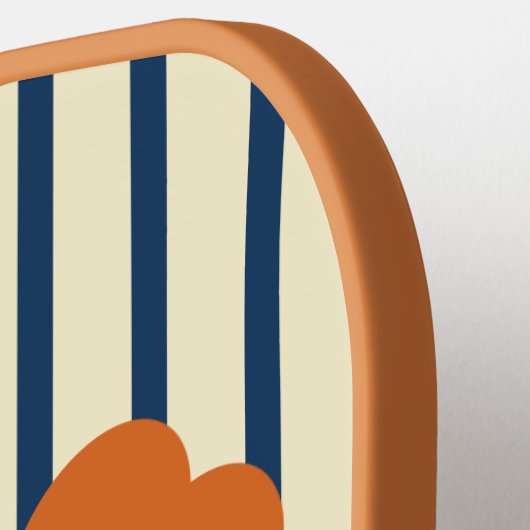 Personalisierte anfängliche Blumenstreifen Multico Pickleball Schläger (Linke Seite)