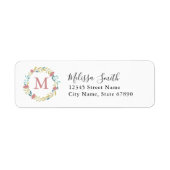 Personalisierte anfängliche Rücksendeadressen-Aufk (Vorne)