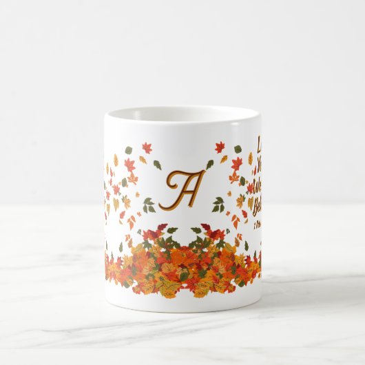 Personalisierte anfängliche Sorge hinter sich lass Kaffeetasse (Mittel)