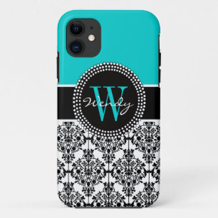 Personalisierte Anfangsbuchstabe Aqua Türkis Schwa Case-Mate iPhone Hülle
