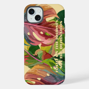 Personalisierte Anfangsbuchstabe Tropische Botanis iPhone 15 Plus Hülle