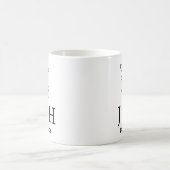 Personalisierte Anfangsbuchstaben, Datum Florales Kaffeetasse (Mittel)