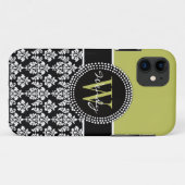 Personalisierte Anfangsbuchstaben Grün Schwarz Dam Case-Mate iPhone Hülle (Rückseite (Horizontal))