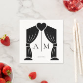 personalisierte Anfangsbuchstaben Hochzeitsserviet Serviette (Beispiel)