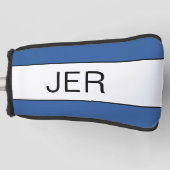 Personalisierte Anfangsbuchstaben Monogram Blue Bl Golf Headcover (Vorderseite)