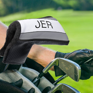 Personalisierte Anfangsbuchstaben Monogramm Grau S Golf Headcover