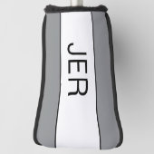 Personalisierte Anfangsbuchstaben Monogramm Grau S Golf Headcover (Rotieren 90)