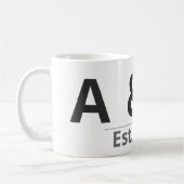 Personalisierte Anfangsbuchstaben-Tasse – Benutzer Kaffeetasse (Links)