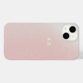 Personalisierte Anfangsmonogramm Pastel Pink Gradi Case-Mate iPhone Hülle (Rückseite (Horizontal))