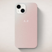 Personalisierte Anfangsmonogramm Pastel Pink Gradi Case-Mate iPhone Hülle