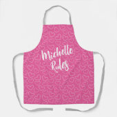 Personalisierte Anführungszeichen Rosa Herz Koch Schürze (Vorderseite)