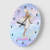 Personalisierte Angel Sky Wall Uhr - nummeriert (Winkel)