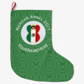 Personalisierte Angel-Weihnachtsflagge Großer Weihnachtsstrumpf (Vorderseite)