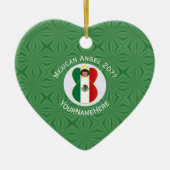 Personalisierte Angel-Weihnachtsflagge Keramik Ornament (Vorne)