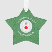 Personalisierte Angel-Weihnachtsflagge Ornament (Rückseite)