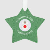 Personalisierte Angel-Weihnachtsflagge Ornament (Vorderseite)