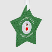 Personalisierte Angel-Weihnachtsflagge Ornament (Vorderseite)