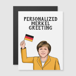 PERSONALISIERTE ANGELA MERKEL MAGNETKARTE