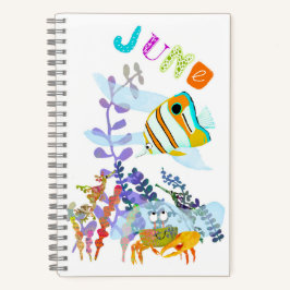 Personalisierte Angelfish und Ocean Friends Notebo Notizblock