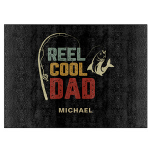 Personalisierte Angelrolle Cooler Papa Schneidebrett