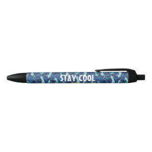 Personalisierte Angesagte Navy-Blue-Pinguin-Koloni Kugelschreiber