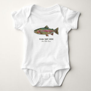 Personalisierte Anglerliebe – Forellenangler-Desig Baby Strampler