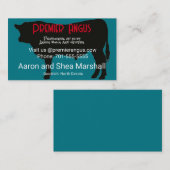 Personalisierte Angus Bull-Silhouette-Visitenkarte Visitenkarte (Vorne/Hinten)