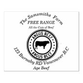 Personalisierte Angus-Rind-Farm Gummistempel (Prägung)