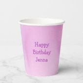 Personalisierte Anime Axolotl Girl zum Geburtstag Pappbecher (Rückseite)