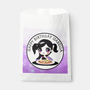 Personalisierte Anime-Geburtstagspizza-Party für M Geschenktütchen