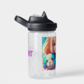 Personalisierte Anime Girl mit Welpe Trinkflasche (rechts)